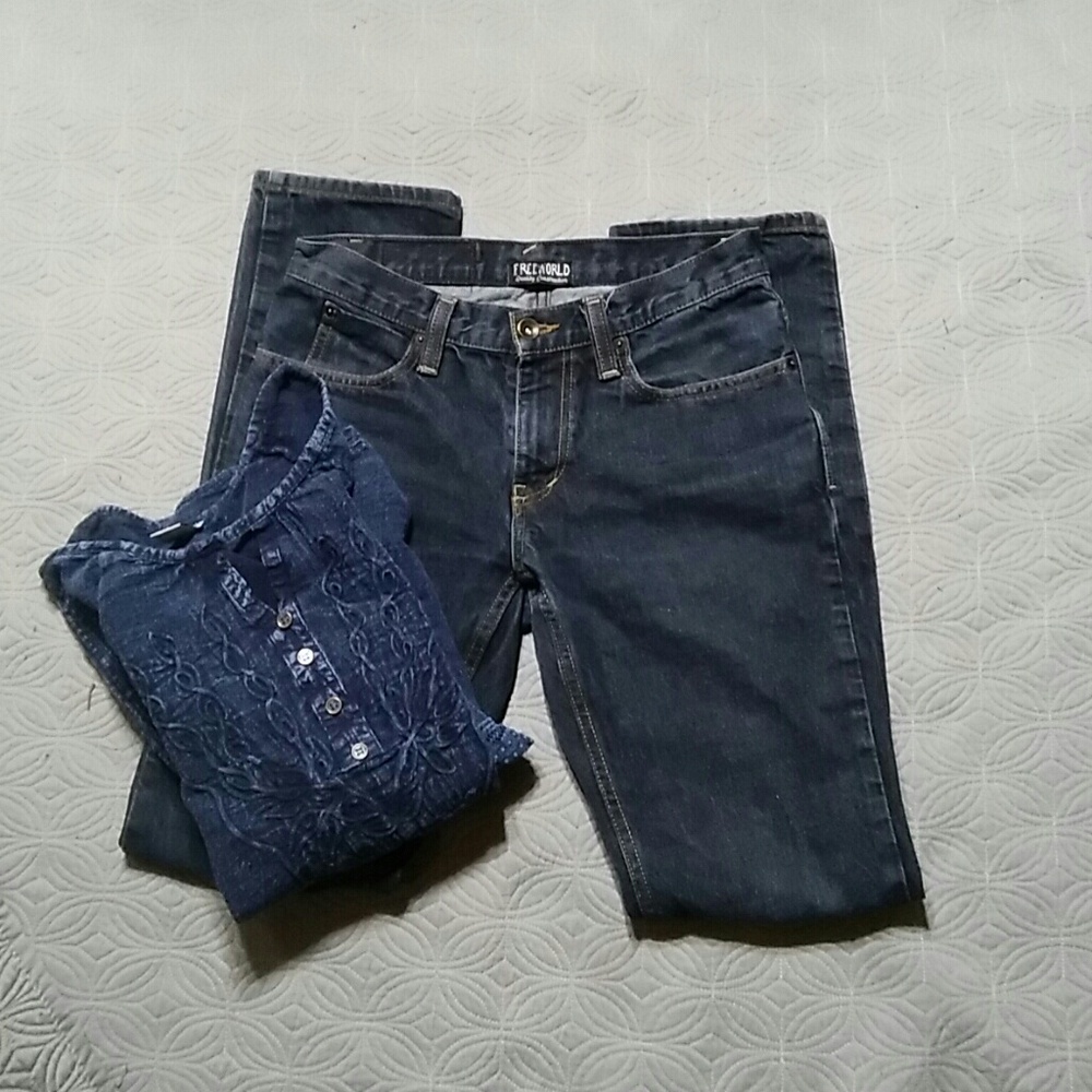 Super nice Free World jeans, 30/29.5